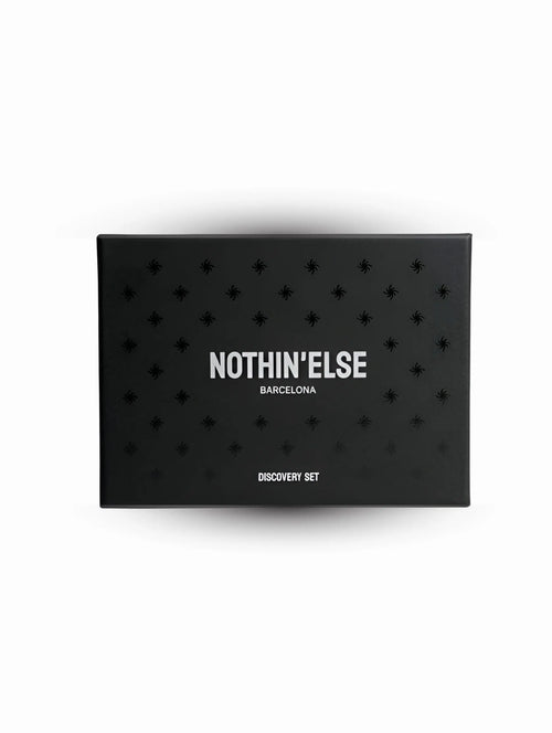 Black box with 'NOTHIN'ELSE BARCELONA' branding on a white background