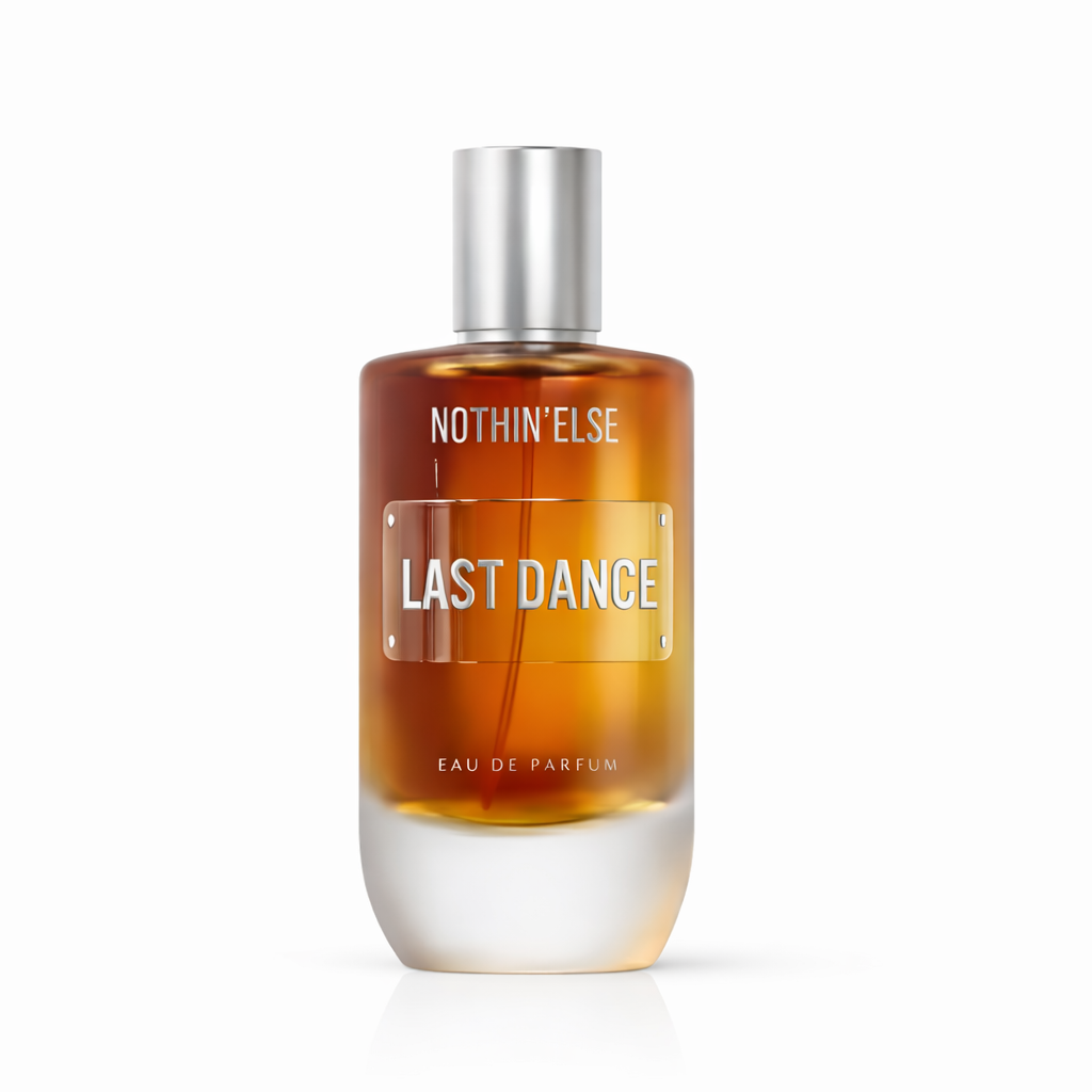 Nothin’Else Last Dance 50ml eau de parfum bottle with silver satin cap on white background